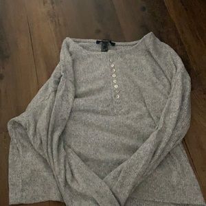 Forever 21 Gray Sweater w/ Buttons